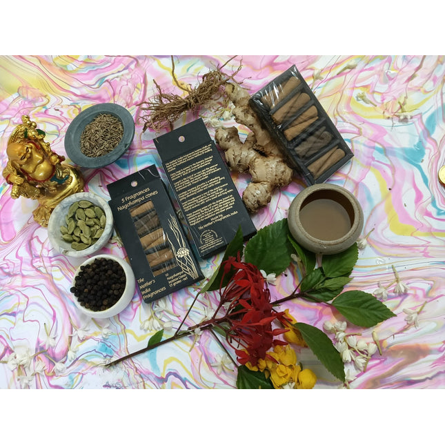 The Mothers Fragrant Incense Nagchampa Cones x 10 (5 Mixed Fragrances)