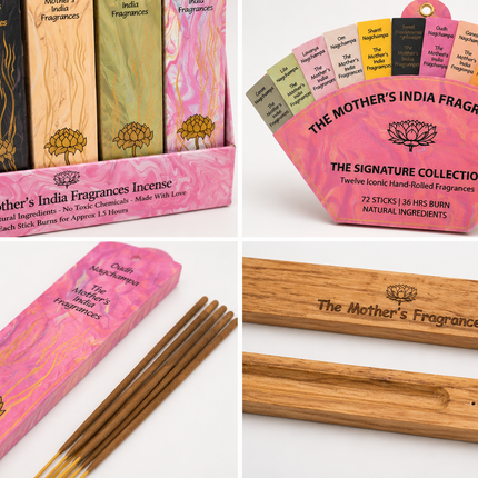 Top 15 Nag Champa Incense Retail Display Kit (64 Packs) – 4 Gift Fans & 2 Holders | Mother's Fragrances
