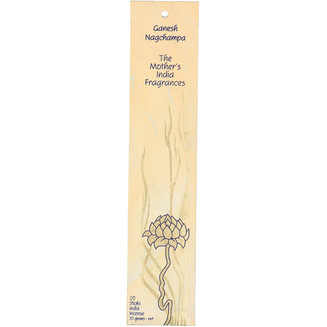 Mothers India Fragrances Incense Ganesh Nagchampa