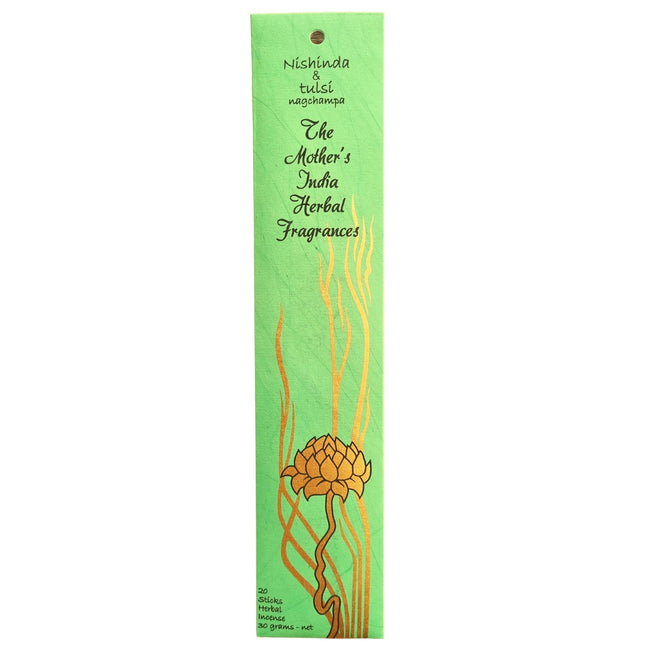 Mothers India Fragrances Incense Nishinda Tulsi Nagchampa