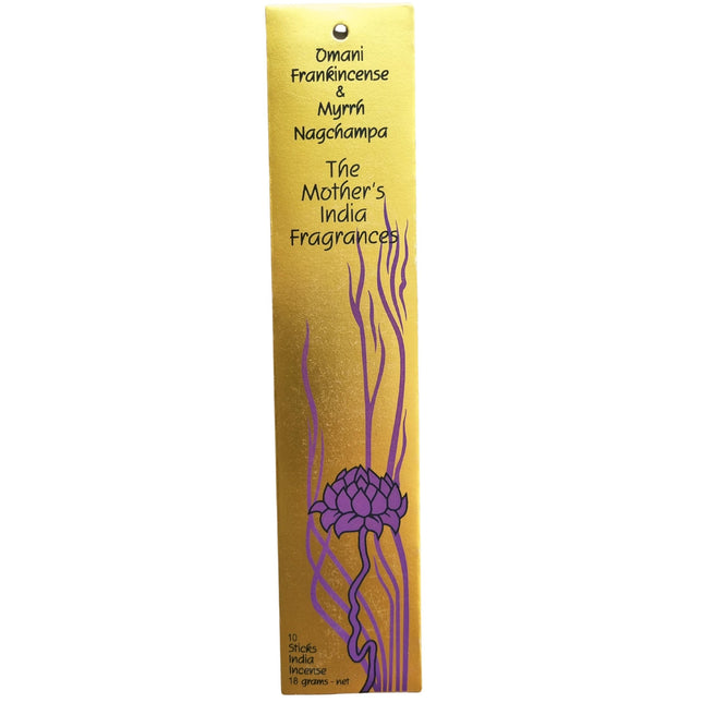 Mothers India Fragrances Incense Omani Frankincense & Myrrh Nagchampa