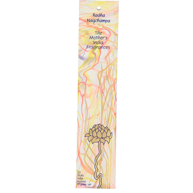 Mothers India Fragrances Incense Radha Nagchampa
