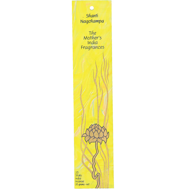 Mothers India Fragrances Incense Shanti Nagchampa