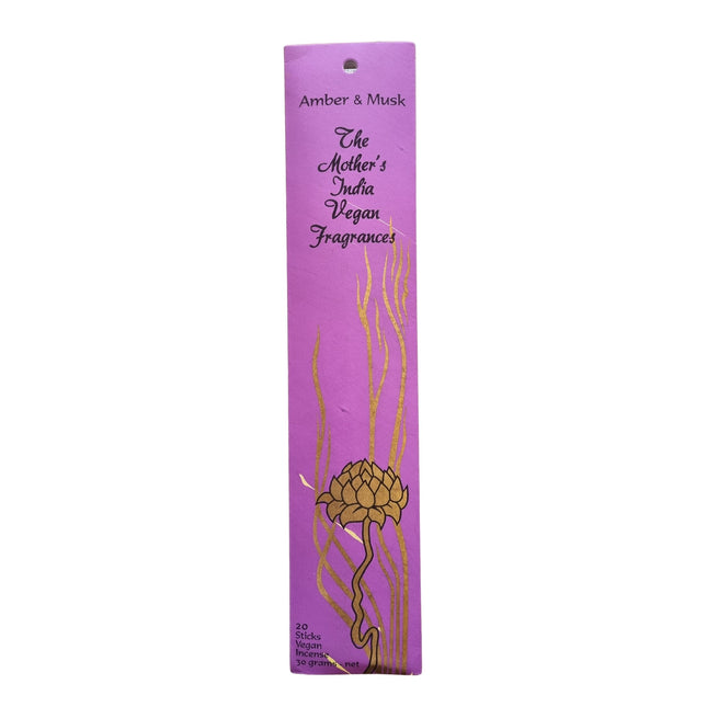 Mothers India Incense Vegan Fragrances Amber & Musk