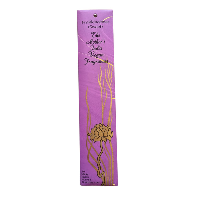 Mothers India Incense Vegan Fragrances Frankincense (Sweet)